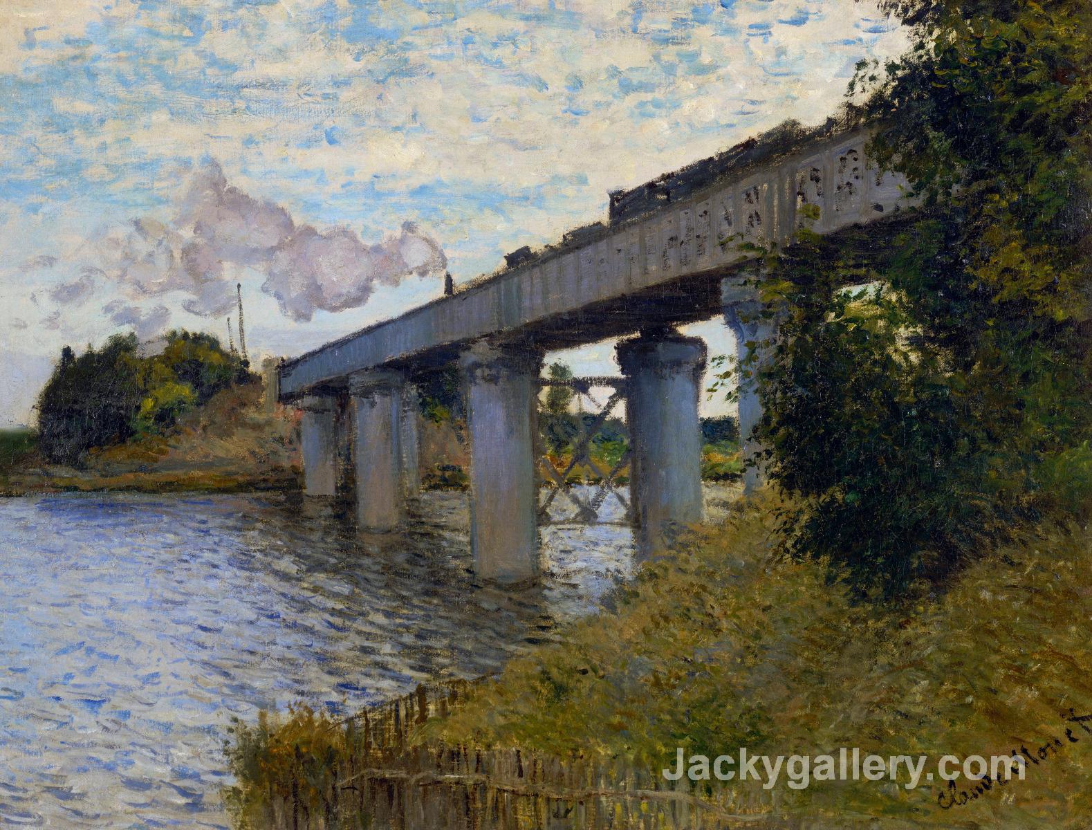 The Railway Bridge at Argenteuil by Claude Monet paintings reproduction